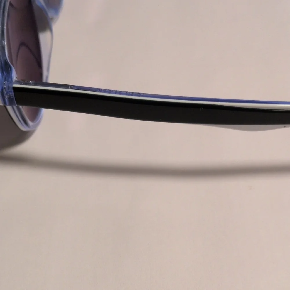 Zenni Blue Prescription‎ Sunglasses with Light Blue Tips